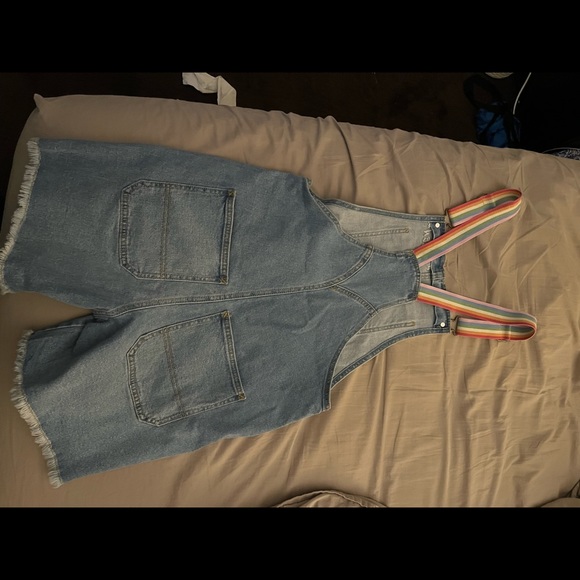 Denim short overalls - Picture 4 of 5